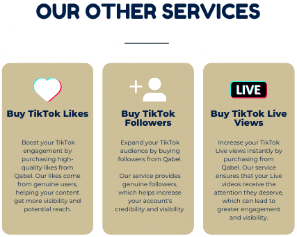 Our Other TikTok Services At Qabel