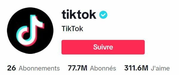 TikTok official account