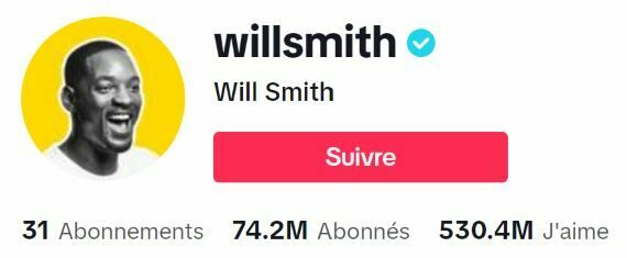 Will Smith TikTok account